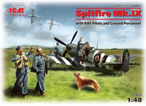 ICM 1:48 Spitfire Mk.Ix W/ Raf Pilots&G.P
