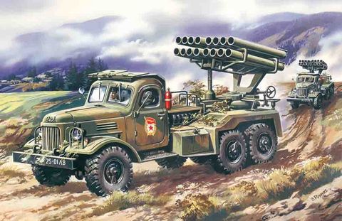 ICM 1:72 Bm-14-16 Rocket Sys On Zil-157Base