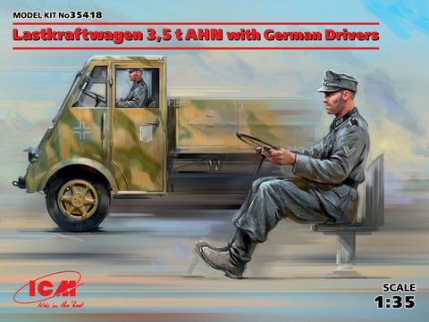 ICM 1:35 Lastkraftwagen 3 5 T Ahn W/Drivers