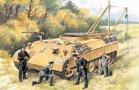 ICM 1:35 Bergepanther W/Ger.Tank Crew(4)