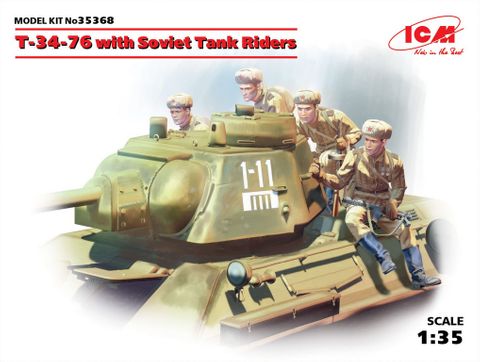 ICM 1:35 T-34-76 W/ Svt. Tank Riders