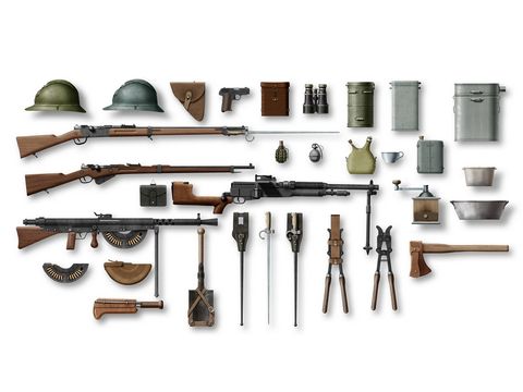 ICM 1:35 Wwi French Infantry Weapon&Equip.