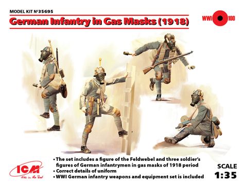 ICM 1:35 Infantry In Gas Masks (1918) (4)