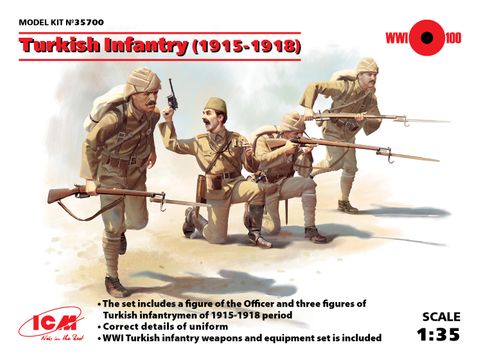 ICM 1:35 Turkish Infantry (1915-1918) (4Fig)