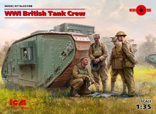 ICM 1:35 Wwi British Tank Crew (4)