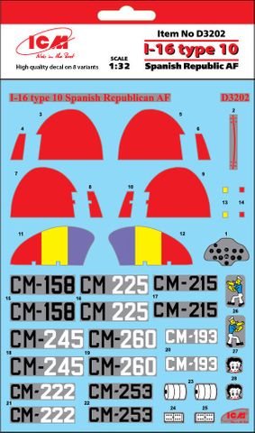 ICM 1:32 I-16 Type 10 Spanish Republic Af