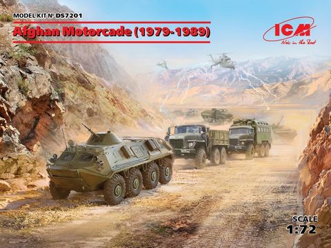 ICM 1:72 Afghan Motorcade (1979-1989) Ural75D 375A ATZ5375 BTR60PB