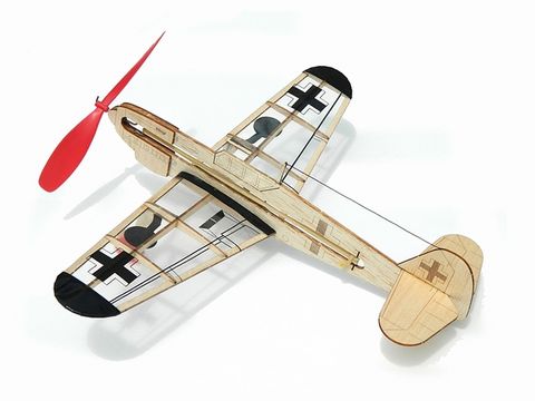 Guillows German Fighter, Rubber PoweredLaser Cut Model Kit, 279mm WS