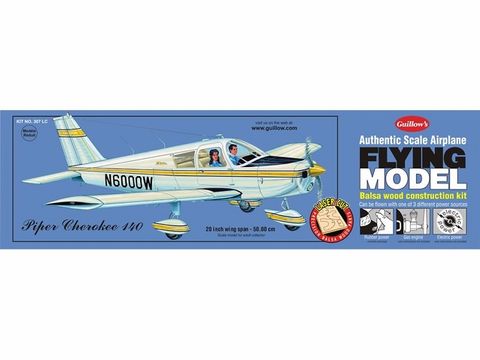 Guillows Piper Cherokee 140 1:20 Scale Laser Cut Model Kit, 508mm WS
