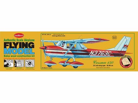 Guillows Cessna 150 1:16 Scale Laser CutBalsa Model Kit, 609mm WS