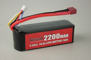 Redback Batt. 14.8V Lipo 2200Mah 50CFlight