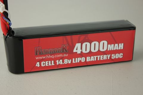 Redback Battery 14.8V Lipo 4000Mah 50CFlight