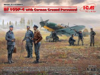 ICM 1:48 Messerscmitt Bf 109F-4 With Ground Personnel