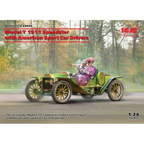 ICM 1:24 Model T 1913 Speedster With America