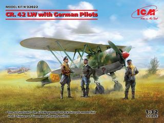 ICM 1:32 Cr.42 Lw Wwii German Aircraft With German Pilots