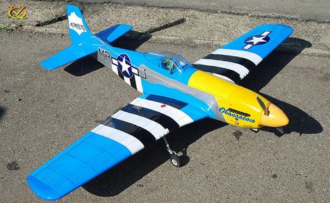 VQ Models P51D Mustang Obsession 46-62/EP U.S. D Day/Blue, 1580mm WS