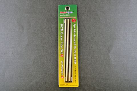 Master Tools 20cm Brass Pipe Set 8, 4pcs2.1, 2.3, 2.5, 2.8mm x 200mm