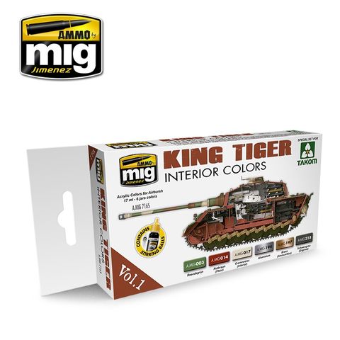 Ammo King Tiger Interior Colour Set Vol1(Takom)