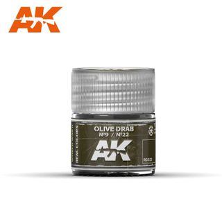 AK Interactive Real Colours Olive Drab Nº9/Nº22 10ml