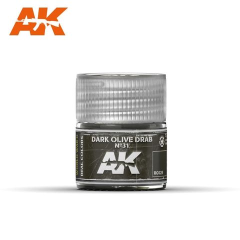 AK Interactive Real Colours Dark Olive Drab Nº31 10ml