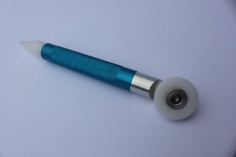 Blue Alum,Wedge Roller Offset 8mm Wheel
