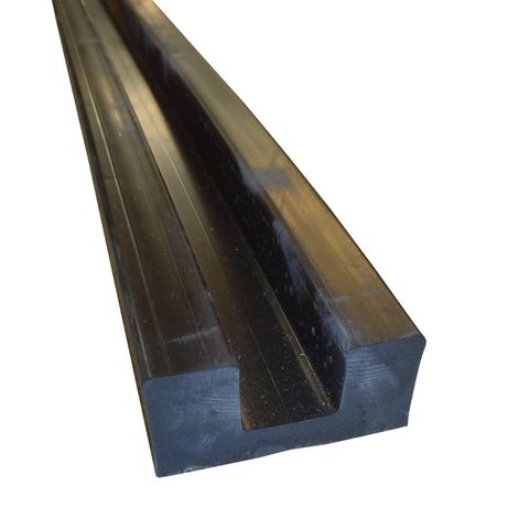 Settling 'U' Block Rubber Black 1M Long