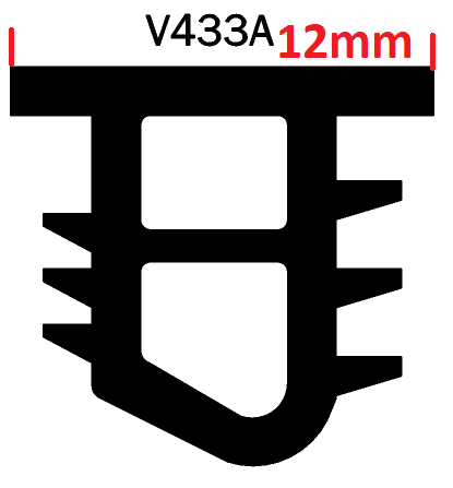 Glazing Wedge PVC Fixed 125M (V433A) to Fill a 7mm Gap