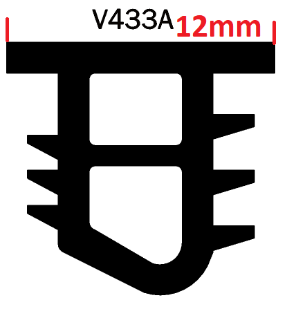 Glazing Wedge PVC Fixed 125M (V433A)