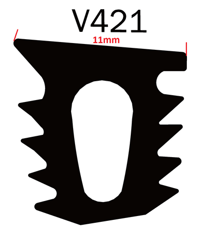 Glazing Wedge 9mm Gap PVC100M (V421) to Fill a 9mm Gap