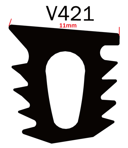 Glazing Wedge 9mm Gap PVC100M (V421)