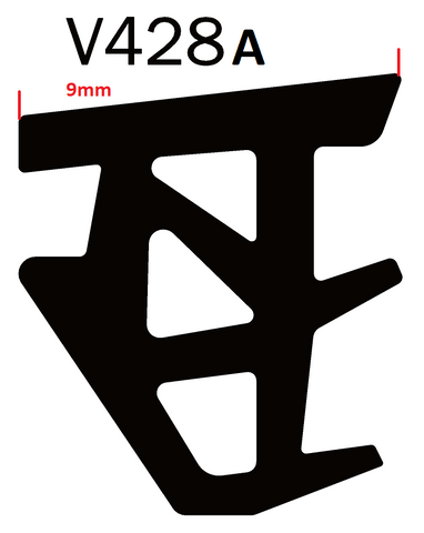 Glazing Wedge PVC Sml 175M (V428A/P115) to Fill a 6mm Gap