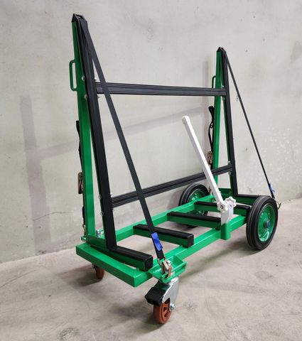 02 2 Bar Lite Slab Trolley Black 525kg WLL