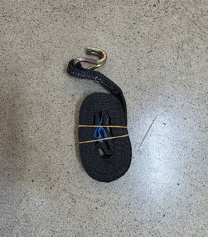 1.5 Metre White Trolley Strap Swan Hook