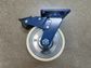 200mm Bolt On Plate Swivel Blue Wheel