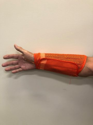 Hi Viz Orange Nylon Wrist Guards Pair Cut 2