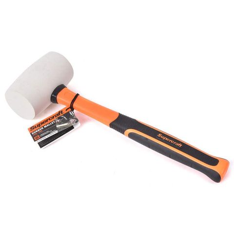 White Rubber Mallet 16oz Orange S/Craft