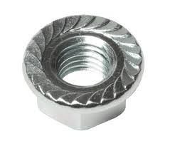 FLANGED HEX NUT SERRATED M5 CL4.6 ZP