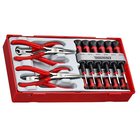 TENG 16PC MINI PLIER & SCRDRIVER SET IN TRAY