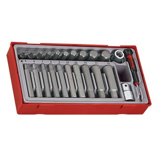 TENG TRAY HEX BITS SET 23PC 5-19mm