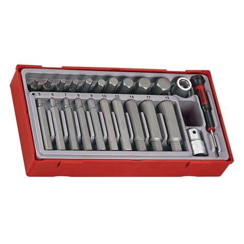 TENG TRAY HEX BITS SET 23PC 5-19mm