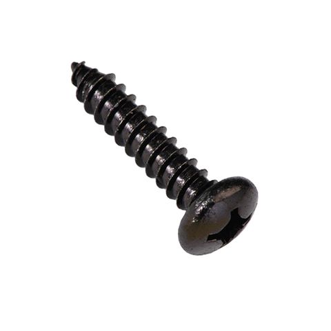 M/HEAD SCREWS 10G X 1" PH BLK 25PKT