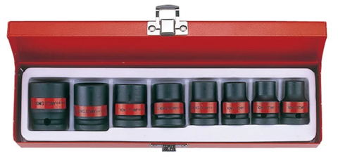 KING TONY 8PC 1/2DR IMP SKT ST 3/8-15/16