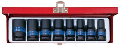 KING TONY 1/2DR THIN WALL IMPCT SET MET