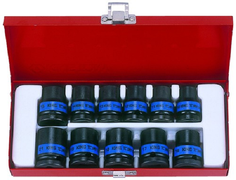 KING TONY 1/2"DR IMPACT SET 10-21MM 11PCE