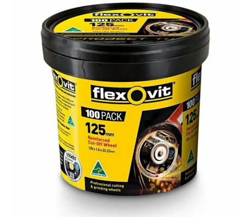 CUT OFF DISCS INOX 125X1.0X22 T41,A46T TUB 100 FLX-MEGA