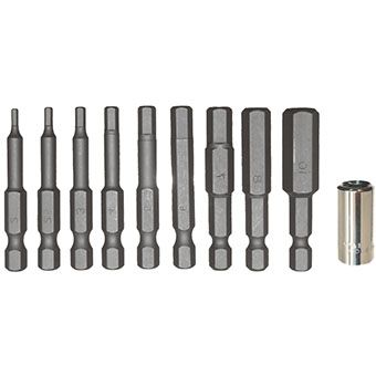 BIT SET 10PC 1/4HEX INHEX TAMP/P 2-10mm''T&E''