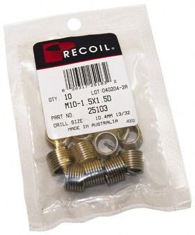 RECOIL INSERT M10X1.50 IN PACKS OF TEN