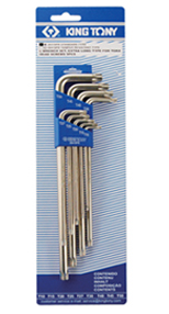 KING TONY TORX WRENCH SET STND 9PC