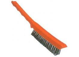 JOSCO HAND WIRE BRUSH 4R LONG PLASTIC HANDLE