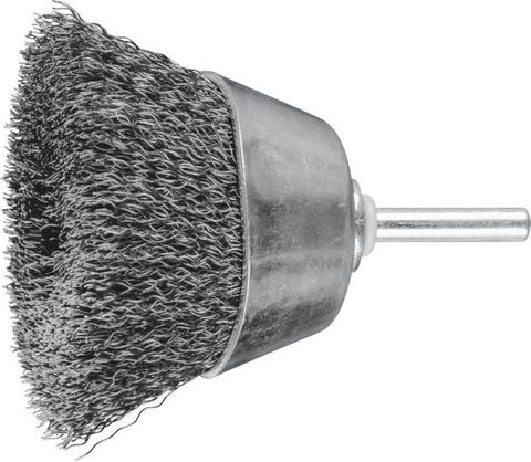 JOSCO BRUSH CUP CR BUSBY 38MM FLAT END 6MM SPINDLE 0.30MM